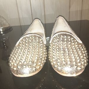 Gold studded/spike flats